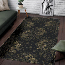 Load image into Gallery viewer, Gold Koi Fish Carp Fish Pattern Area Rug
