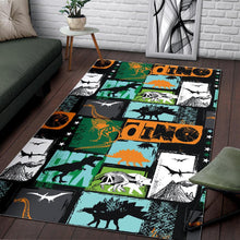 Load image into Gallery viewer, dinosaurs print pattern Area Rug
