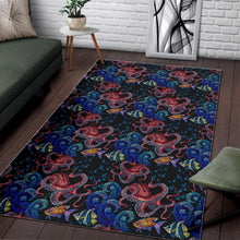 Load image into Gallery viewer, Octopus sea wave tropical fishe pattern Area Rug
