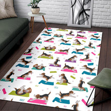 Load image into Gallery viewer, Beagle Yoga Pattern Area Rug
