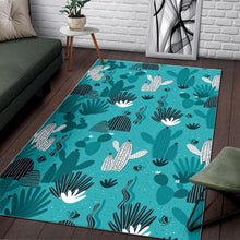 Load image into Gallery viewer, Green Cactus Pattern Area Rug
