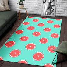 Load image into Gallery viewer, Grapefruit green background Area Rug
