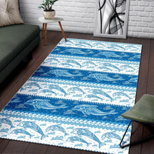 Load image into Gallery viewer, Dolphin Tribal Pattern Ethnic Motifs Area Rug

