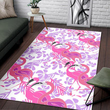 Load image into Gallery viewer, Pink flamingo flower pattern Area Rug
