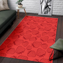 Load image into Gallery viewer, strawberry pattern red background Area Rug
