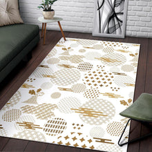 Load image into Gallery viewer, Beautiful gold japanese pattern Area Rug
