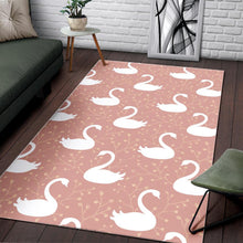 Load image into Gallery viewer, Swan flower light pink background Area Rug
