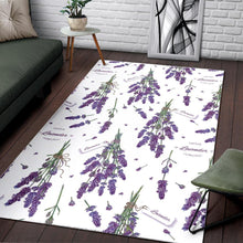 Load image into Gallery viewer, lavender flower design pattern Area Rug
