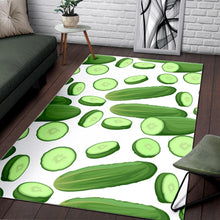 Load image into Gallery viewer, cucumber whole slices pattern Area Rug
