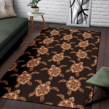 Load image into Gallery viewer, Tribal Sea Turtle Pattern Print Design T09 Area Rugs
