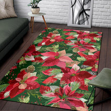 Load image into Gallery viewer, Poinsettia Pattern Print Design POT03 Area Rugs
