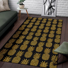 Load image into Gallery viewer, Gold Pineapple Pattern Print Design PP011 Area Rugs
