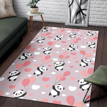 Load image into Gallery viewer, Cute panda ballon heart pattern Area Rug
