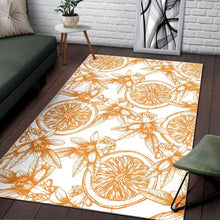 Load image into Gallery viewer, hand drawn orange fruit pattern Area Rug
