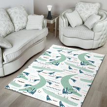 Load image into Gallery viewer, Crocodile diver pattern Area Rug
