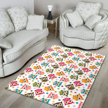 Load image into Gallery viewer, Color cute owl pattern Area Rug
