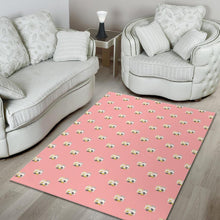 Load image into Gallery viewer, Cute hamster cheese pattern pink background Area Rug
