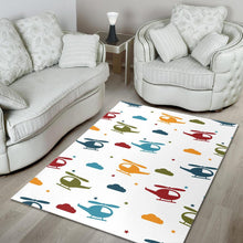 Load image into Gallery viewer, Colorful helicopter pattern Area Rug
