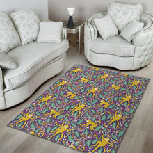 Load image into Gallery viewer, Cute yellow monkey leaves pattern Area Rug

