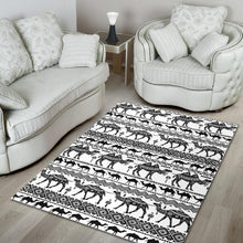 Load image into Gallery viewer, Camel polynesian tribal pattern Area Rug
