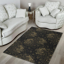 Load image into Gallery viewer, Gold Koi Fish Carp Fish Pattern Area Rug
