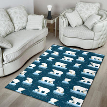 Load image into Gallery viewer, Polar Bear Pattern Print Design PB02 Area Rugs
