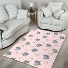 Load image into Gallery viewer, cute raccoons leaves pattern Area Rug
