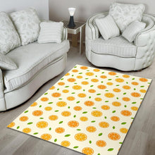 Load image into Gallery viewer, oranges leaves pattern Area Rug
