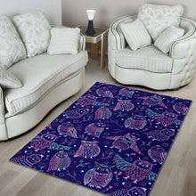 Load image into Gallery viewer, Cute owls pattern boho style ornament Area Rug
