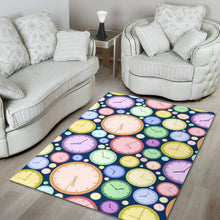 Load image into Gallery viewer, Colorful clock background Area Rug
