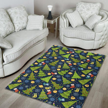 Load image into Gallery viewer, Christmas Tree Snowflake Pattern Area Rug
