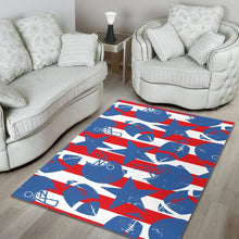 Load image into Gallery viewer, American football ball star stripes pattern Area Rug
