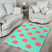 Load image into Gallery viewer, Grapefruit green background Area Rug
