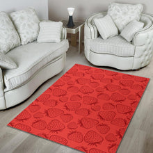 Load image into Gallery viewer, strawberry pattern red background Area Rug
