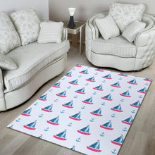 Load image into Gallery viewer, Sailboat anchor pattern Area Rug
