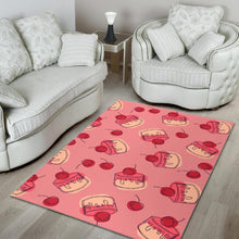 Load image into Gallery viewer, Cake cherry pattern Area Rug
