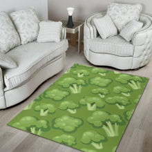 Load image into Gallery viewer, Broccoli pattern green background Area Rug
