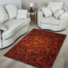 Load image into Gallery viewer, Cocoa beans tribal polynesian pattern Area Rug
