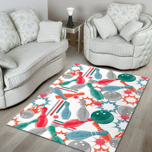 Load image into Gallery viewer, Watercolor bowling pattern Area Rug
