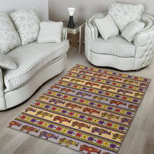 Load image into Gallery viewer, Rhino African Afro Dashiki Adinkra Kente Pattern Area Rug
