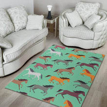 Load image into Gallery viewer, Colorful horses pattern Area Rug
