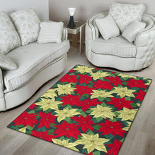 Load image into Gallery viewer, Poinsettia Pattern Print Design POT06 Area Rugs

