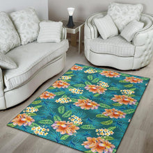 Load image into Gallery viewer, Plumeria Tropical Flower Design Print Area Rugs
