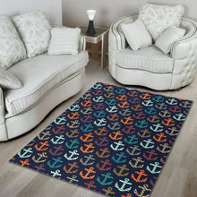Load image into Gallery viewer, Colorful Anchor Dot Stripe Pattern Area Rug
