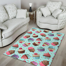Load image into Gallery viewer, Cup Cake Heart Pattern Area Rug
