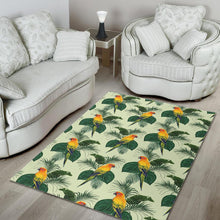 Load image into Gallery viewer, Beautiful parrot palm leaves pattern Area Rug
