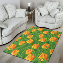 Load image into Gallery viewer, Tulip Orange Pattern Print Design TP07 Area Rugs
