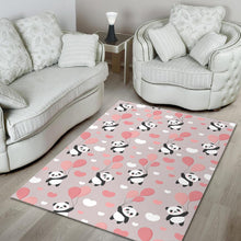 Load image into Gallery viewer, Cute panda ballon heart pattern Area Rug
