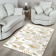 Load image into Gallery viewer, Beautiful gold japanese pattern Area Rug
