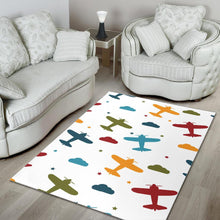 Load image into Gallery viewer, Airplane star cloud colorful Area Rug
